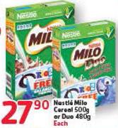 Nestle Milo Cereal 500g Or Duo 480g-Each
