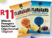 Willards Flanagan's Kettle Fried Chips Assorted-125g