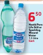 Nestle Pure Life Still Or Sparkling Mineral Water-1.5L Each