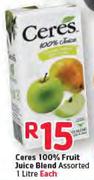 Ceres 100% Fruit Juice Blend Assorted-1Ltr