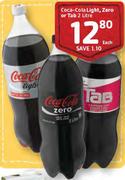 Coca-Cola Light, Zero Or Tab-2Ltr Each