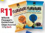 Willards Flanagan's Kettle Fried Chips Assorted-125gm Each