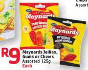Maynards Jellies, Gums Or Chews Assorted-125gm Each