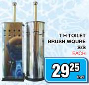 T H Toilet Brush Wqure S/S