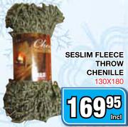 Seslim Fleece Throw Chenille-130x180