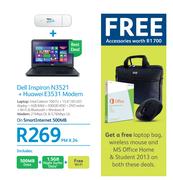 Dell Inspiron N3521 + Huawei E3531 Modem-On SmartInternet 500MB