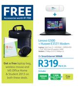 Lenovo G500 + Huawei E3531 Modem-On SmartInternet 500MB
