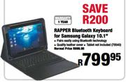 Rapper Bluetooth Keyboard For Samsung Galaxy 10.1"