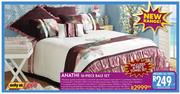Anathi 16-Piece Bale Set(8-Piece Queen Embroidery Comforter Set With 8-Piece Towel Set)