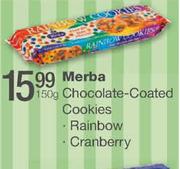 Merba Chocolate-Coated Cookies Rainbow/Cranberry-150g 