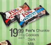 Fox's Chunkie Cookies Dark Milk-200g Each