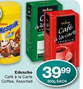 Eduscho Cafe A La Carte Coffee Assorted-500g Each