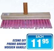 Econo Diy Promo Broom Wooden Handle-Each