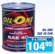 Oil One SAE 40 can-9x500ml