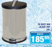 TH Dust Bin Black Top-20Ltr Each