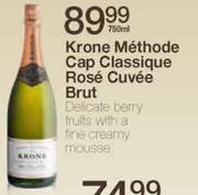 Krone Methode Cap Classique Rose Cuvee Brut-750ml