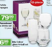 Ravenhead Glass Drinks Set-12-piece per set