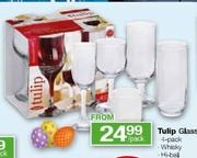 Tulip Beer Glasses, Assorted-4 pack per pack