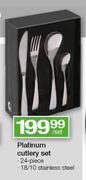 Platinum Cutlery Set-24-piece per set