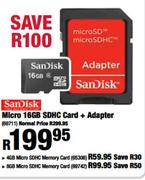 Sandisk Micro 4GB SDHC Memory Card 