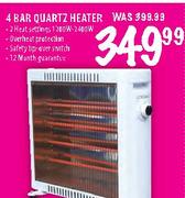 Logik 4 Bar Quartz Heater-1200-2400W