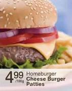  Homeburger Cheese Burger Patties-100gm