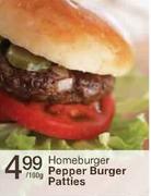  Homeburger Pepper Burger Patties-100gm
