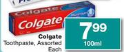 Colgate Toothpaste Assorted-100ml