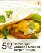 Homeburger Crumbed Chicken Burger Patties-100g