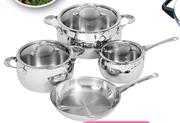 Russell Hobbs 7 Piece Stainless Steel Cookware Set