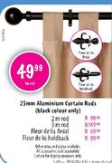 Aluminium Curtain Rods(Black colour Only) Fleur Delis Holdback- Each