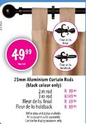 Aluminium Curtain Rods(Black colour Only)- 2m
