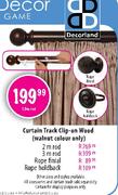 Curtain Track Clip-On Wood(Walnut Colour Only)- 1.5m