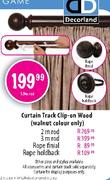 Curtain Track Clip-On Wood(Walnut Colour Only)- 3m