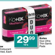 Kotex Duo Ultra Thin Sanitary Pads-16's