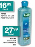 Radox Skuimbad Verskeidenheid-500ml Elk