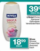 Nivea Shower Cream/Gel Assorted Each-250ml