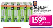 Osram 14W Es/Bc Energy Saving Globes Per 10 Pack 