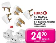 Ellies 5 x 16A Plug Value Pack Per Pack
