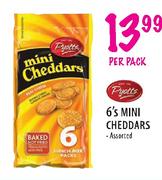 Pyotts Mini Cheddars Assorted-6's per pack