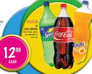 Coca-Cola Cool Drinks: Coke, Fanta, Sprite, Tab, Coke Light or Coke Zero-2 Ltr each