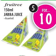 Fruitree Jabba Juice Assorted-5 x 150ml