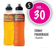 Powerade Assorted-5 x 500ml
