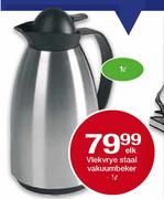Vlekvrye Staal vakuumbeker-1Ltr Elk