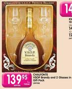 Chalfonte VSOP Brandy And 2 Glasses In Gift Pack-1*750ml