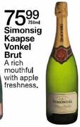 Simonsig Kaapse Vonkel Brut-750ml