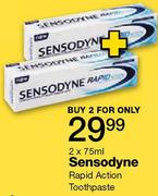 Sensodyne Rapid Action Toothpaste-2*75ml