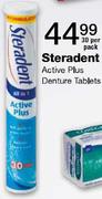 Steradent Active Plus Denture Tablets-30 Per Pack