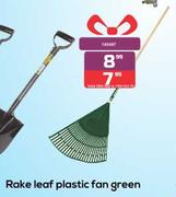 Rake Leaf Plastic Fan Green