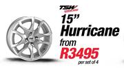 TSW 15" Hurricane Wheel-Per Set Of 4